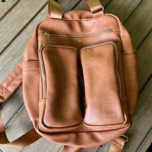 Kanga Pack Vegan Leather Diaper Bag - Classic Broze